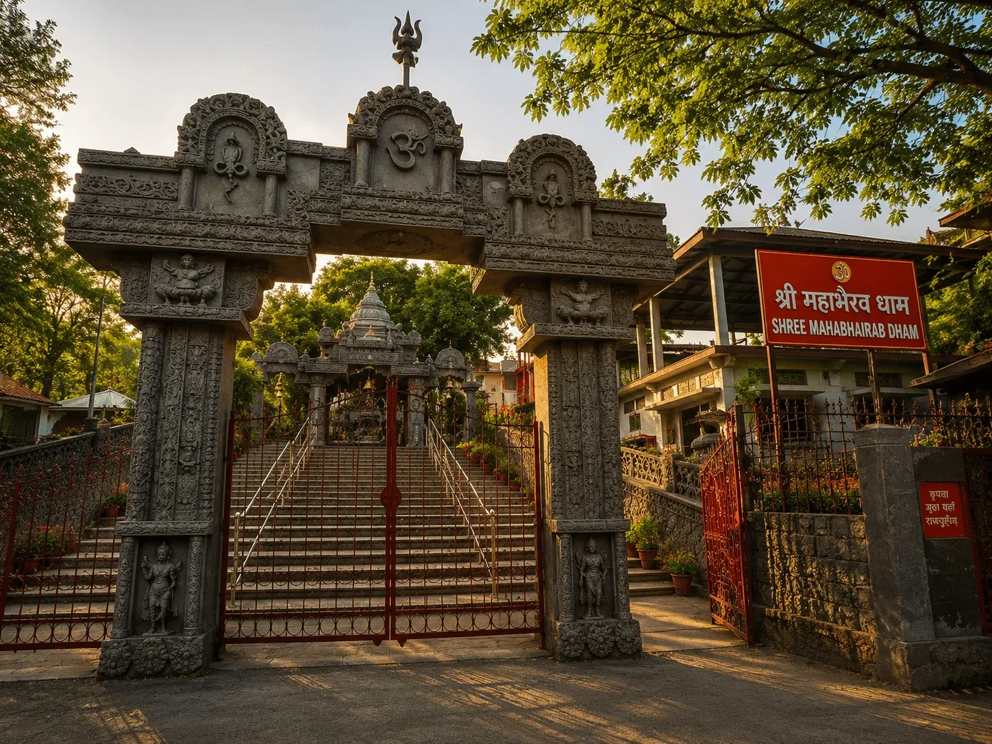 Temple approach atmosphere