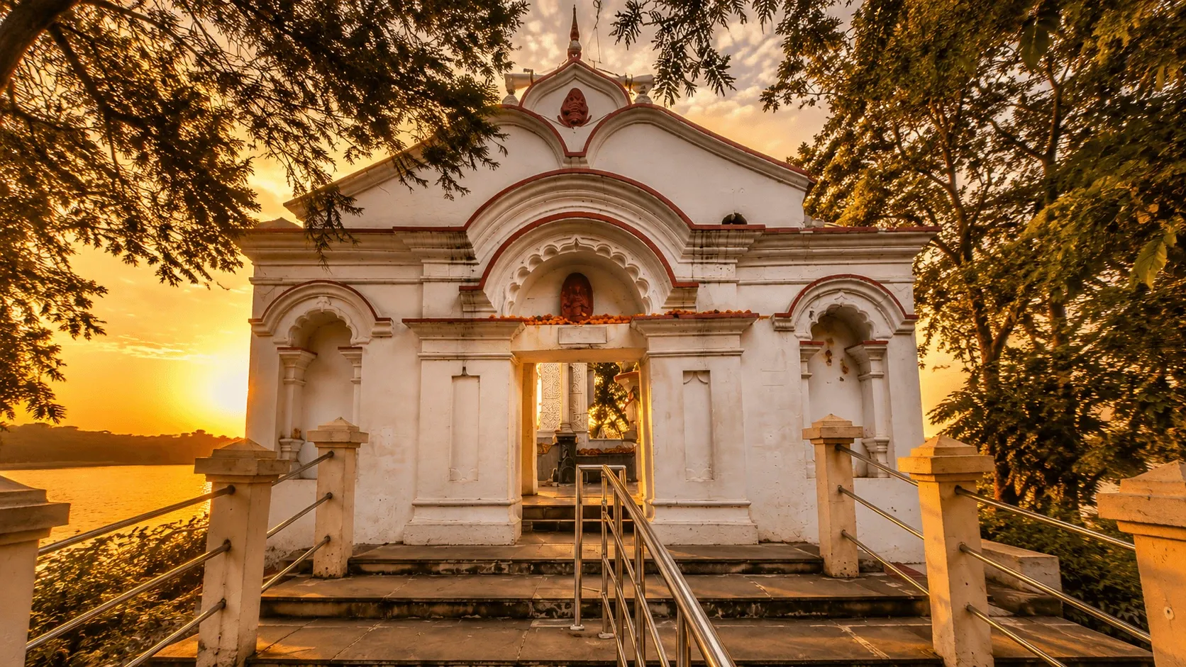 Umananda Temple river setting