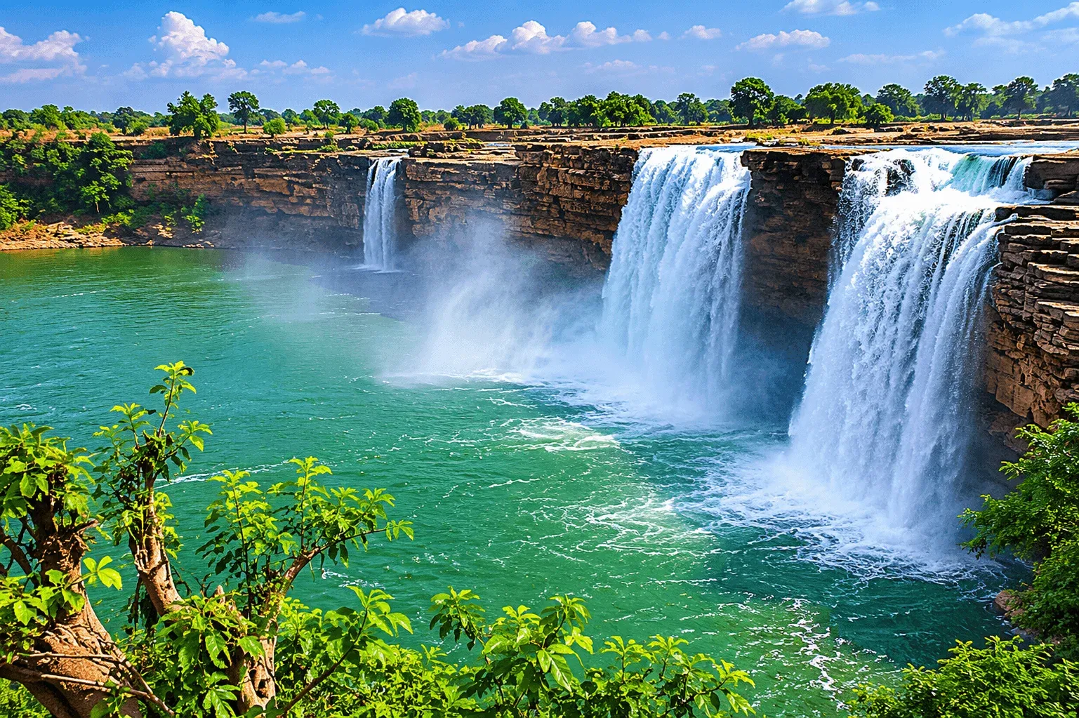 Chitrakote Falls during monsoon