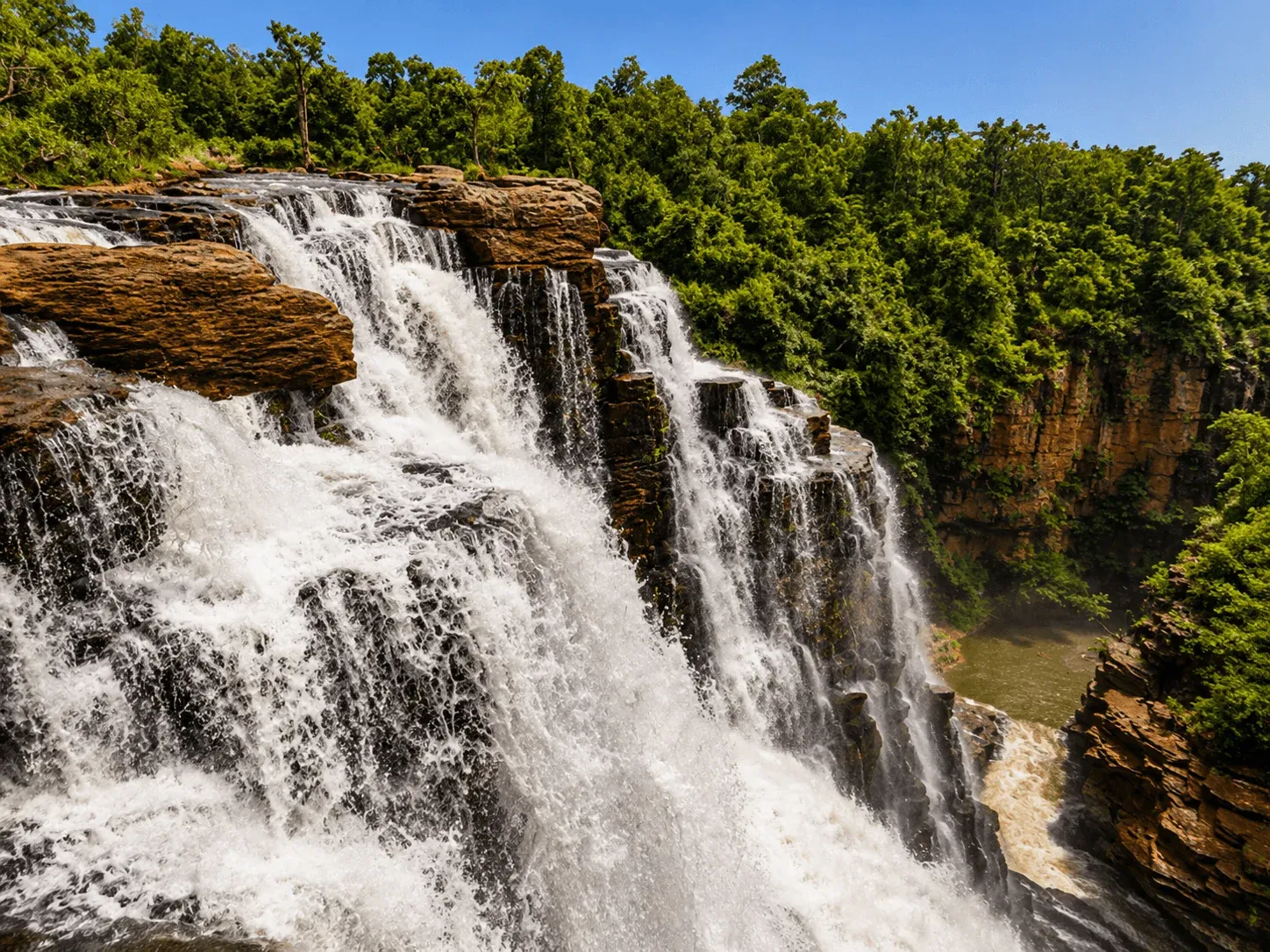 Tirathgarh Waterfall tiered cascades